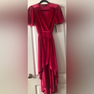 LULU’S Hot Pink Wrap Dress